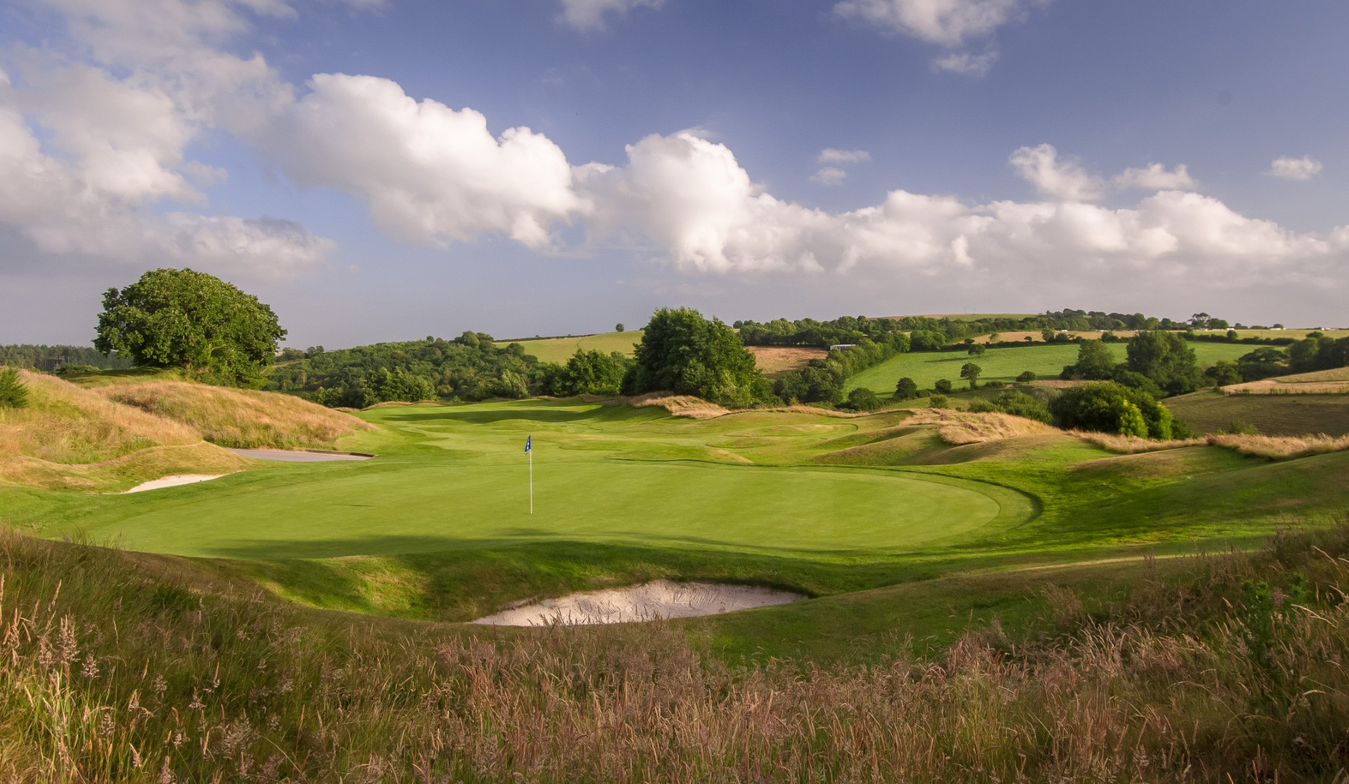 Golf course in Cornwall with rolling fairways